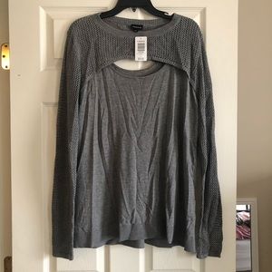 Torrid Size 2 Gray Sweater Top